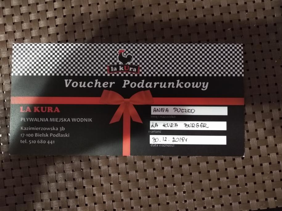 Voucher podarunkowy na La Kura Burger