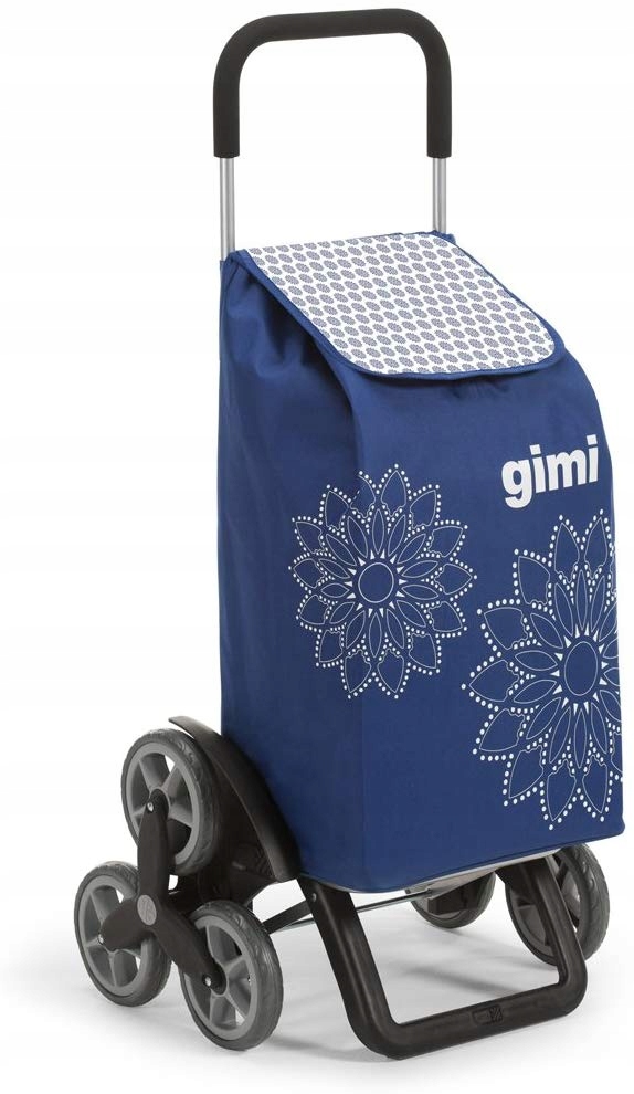 Gimi Tris Floral wózek na zakupy, niebieski