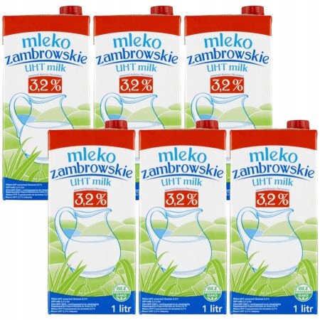 Mlekpol Mleko zambrowskie UHT 3,2% 6x 1 l