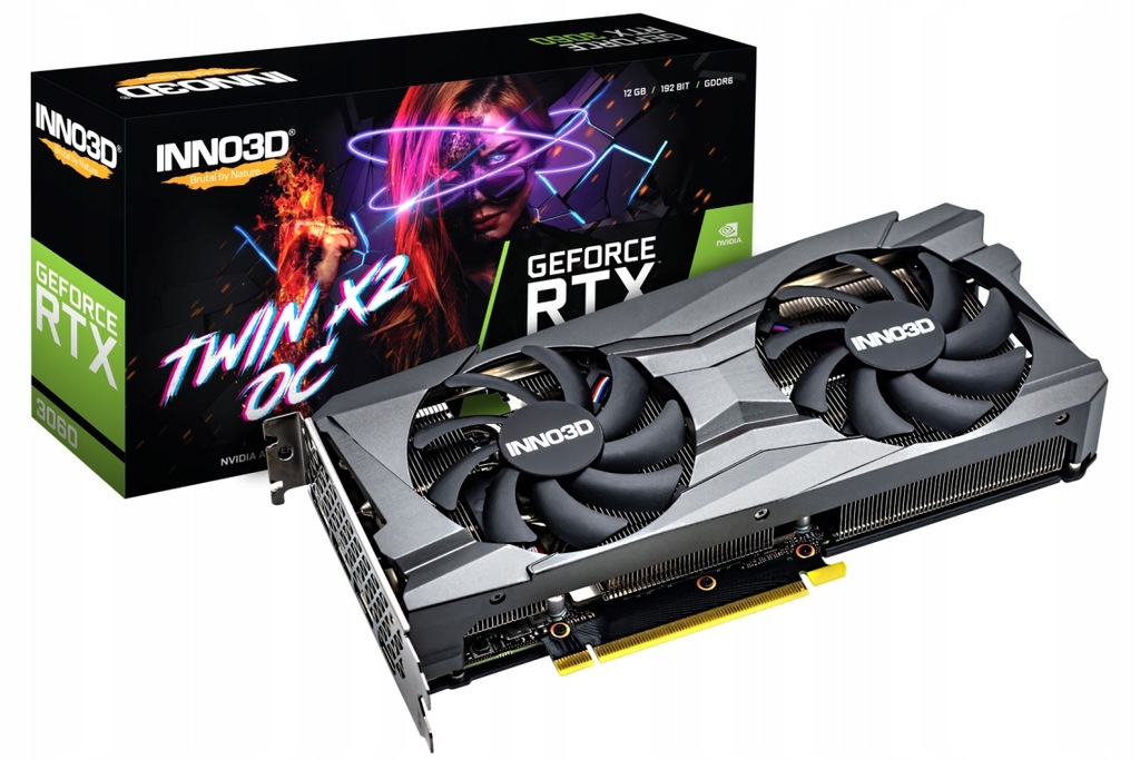Karta graficzna Inno3D GeForce RTX 3060 Twin X2 OC LHR 12GB GDDR6