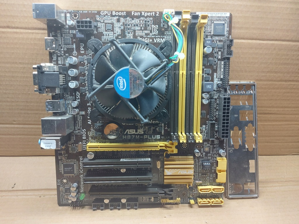 Płyta główna Asus H87MPLUS Micro ATX + I5 4670K 12705656374