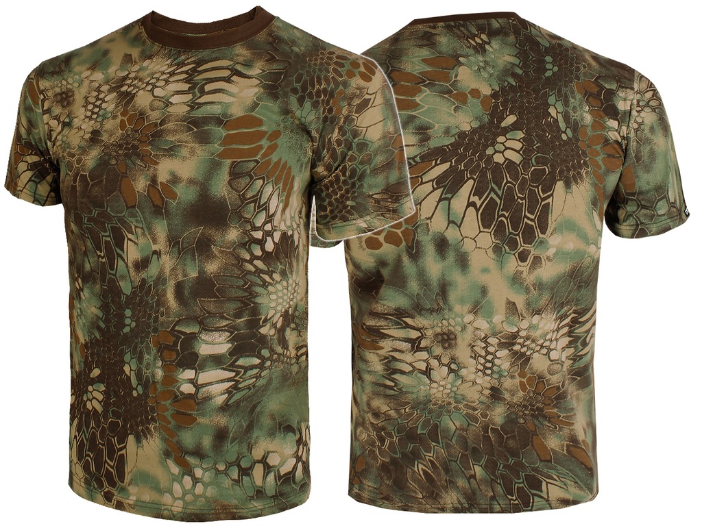 KOSZULKA T-SHIRT TEXAR BAWEŁNA CAMO GREEN SNAKE XL