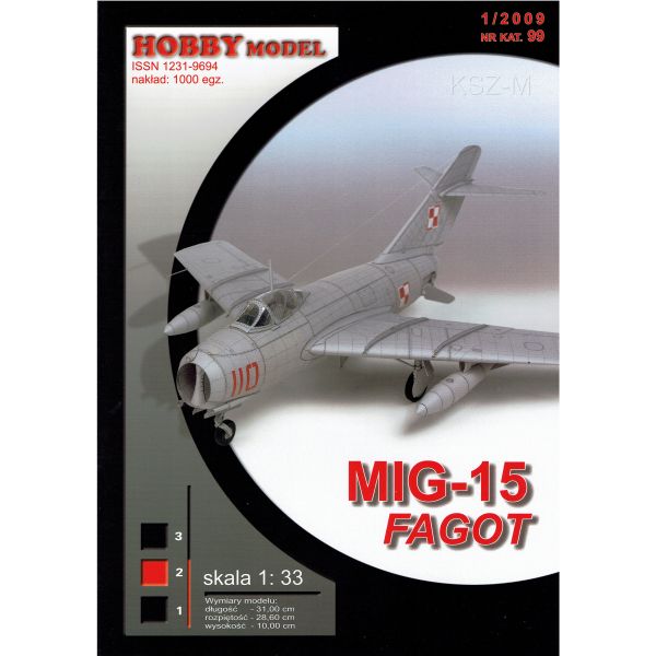 Купить Хобби Модель 99 — Самолет МиГ-15 «Фагот» 1:33: отзывы, фото, характеристики в интерне-магазине Aredi.ru