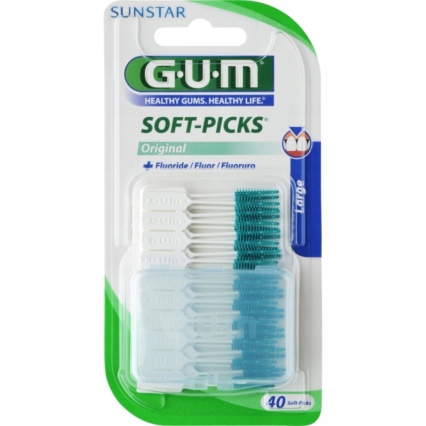 SUNSTAR GUM Soft Picks Original czyściki L 40 szt