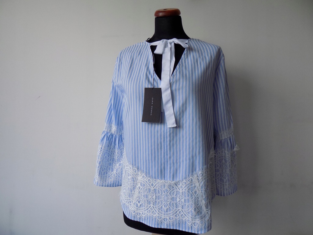 Koszula Zara z ozdobną koronką kokarda r.M