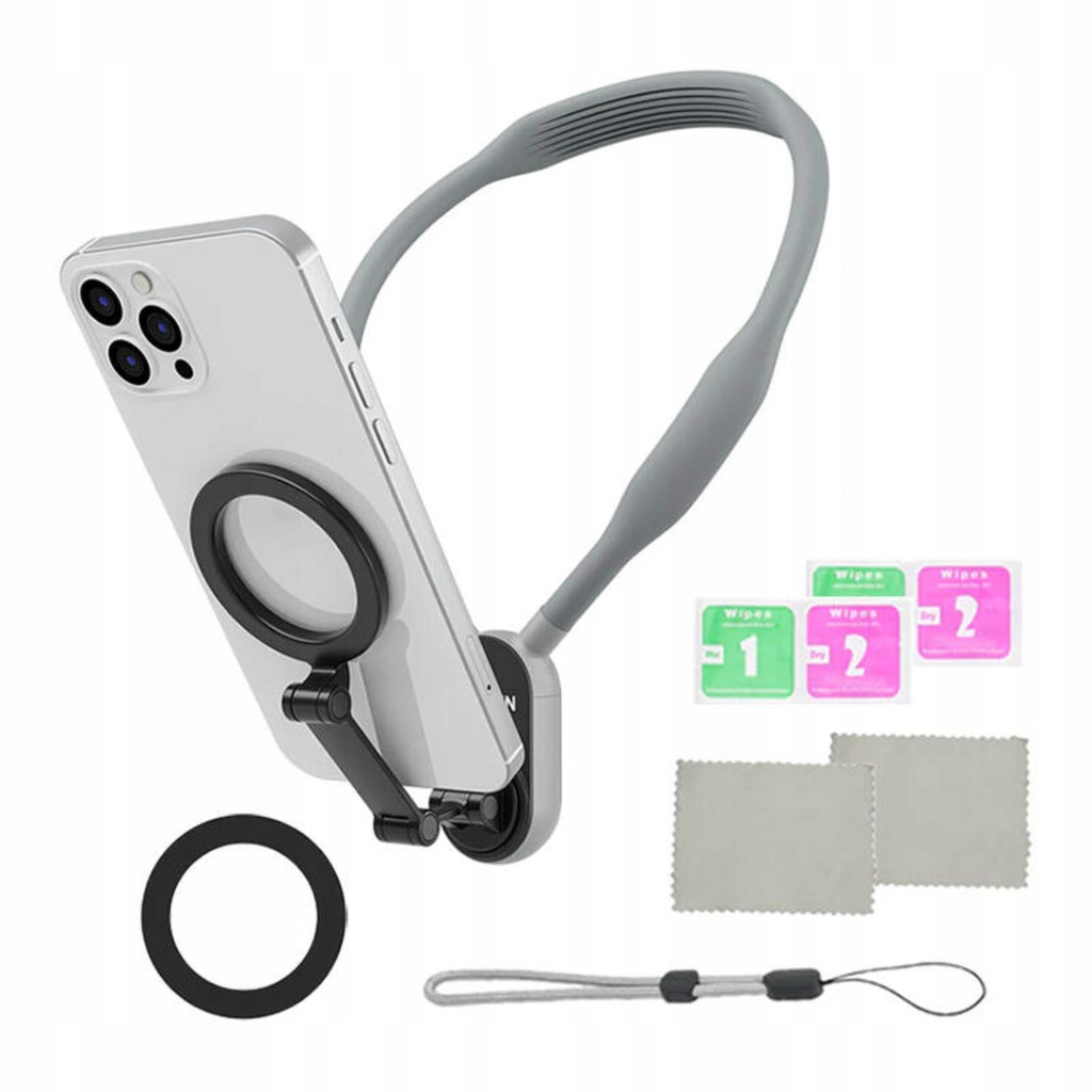 MAGNETYCZNY UCHWYT NA SZYJE DO TELEFONU SMARTFONA MAGSAFE IPHONE