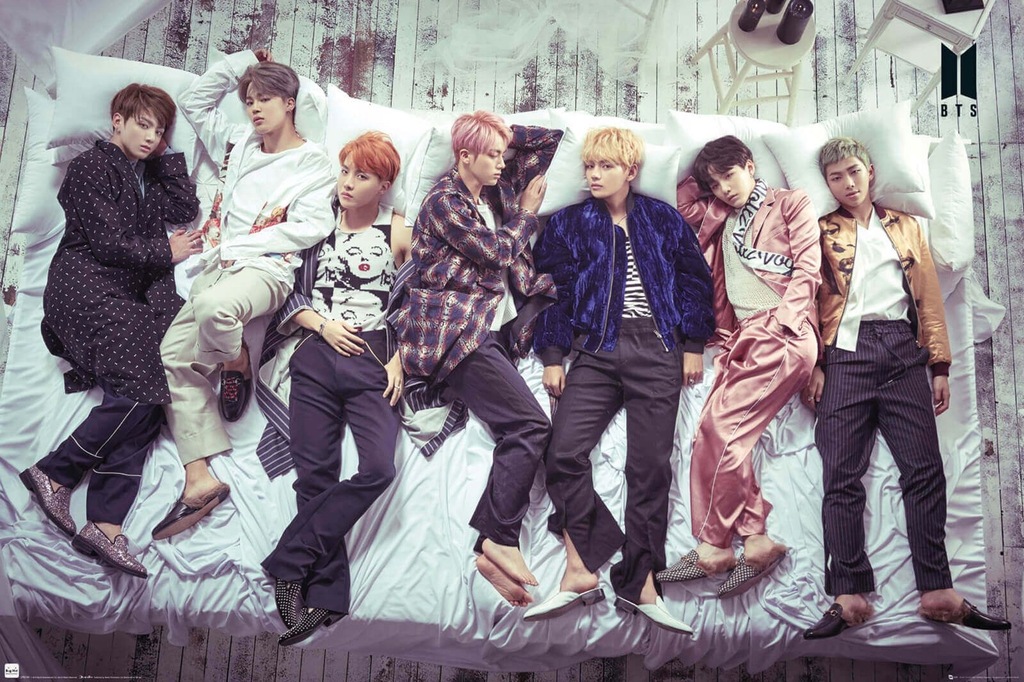 Купить Постер BTS Band Bangtan Bed Wall 91,5x61 см: отзывы, фото, характеристики в интерне-магазине Aredi.ru