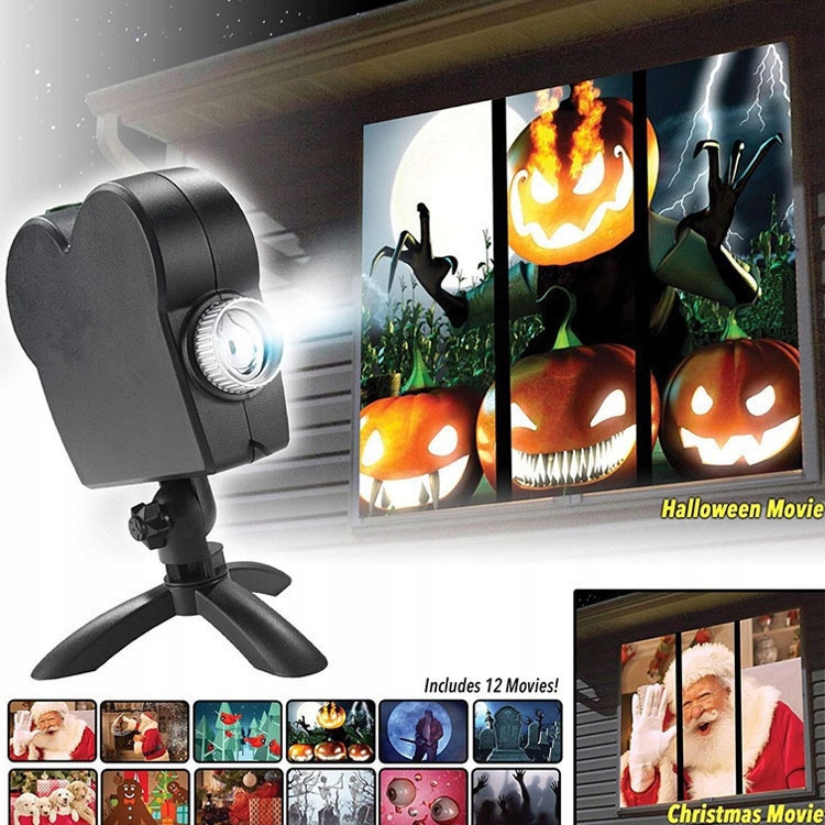 Boże Narodzenie Halloween projektor okienny Ekran