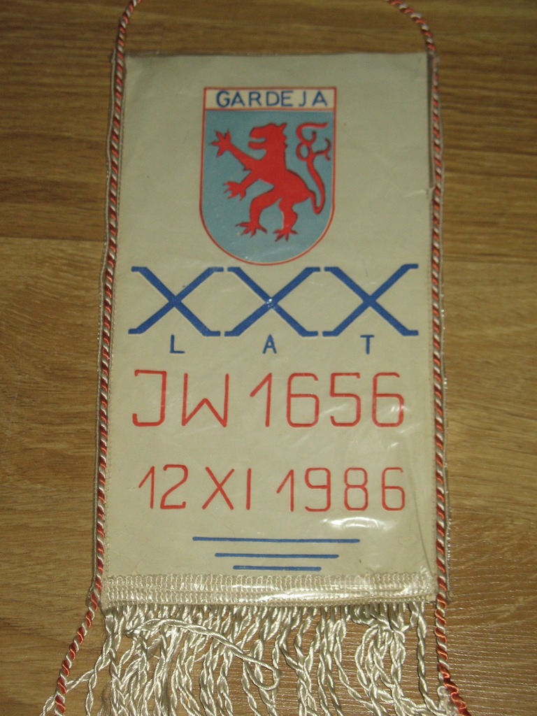 GARDEJA Jednostka Wojskowa JW 1656 XXX lat WOPK proporczyk z PRL