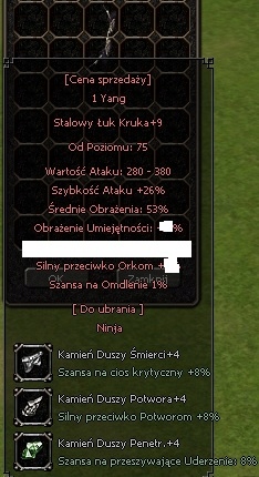 ŁUK KRUKA +9 53 % SR Metin2 Diumar