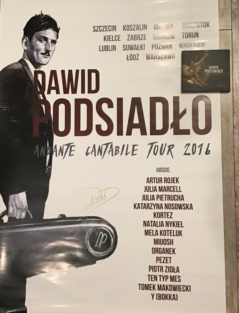 Plakat z autografem + płyta Dawid Podsiadło