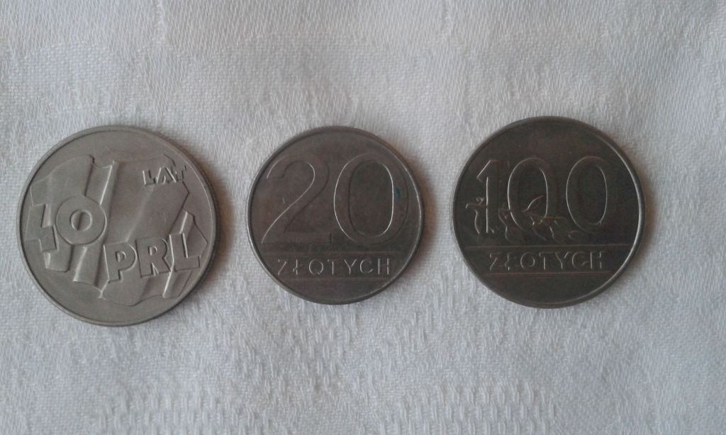 MONETY POLSKIE, 1984-1990, 3 SZTUKI !