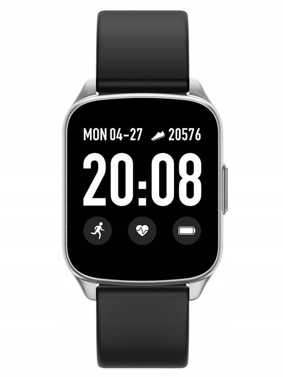 SMARTWATCH Gino Rossi SW009-5 silver/black (zg311f