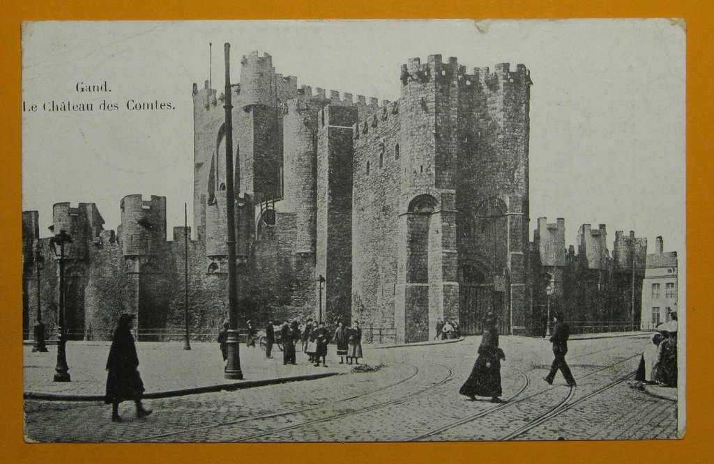 200198, Belgia, Gandawa, zamek, Feldpost 1915