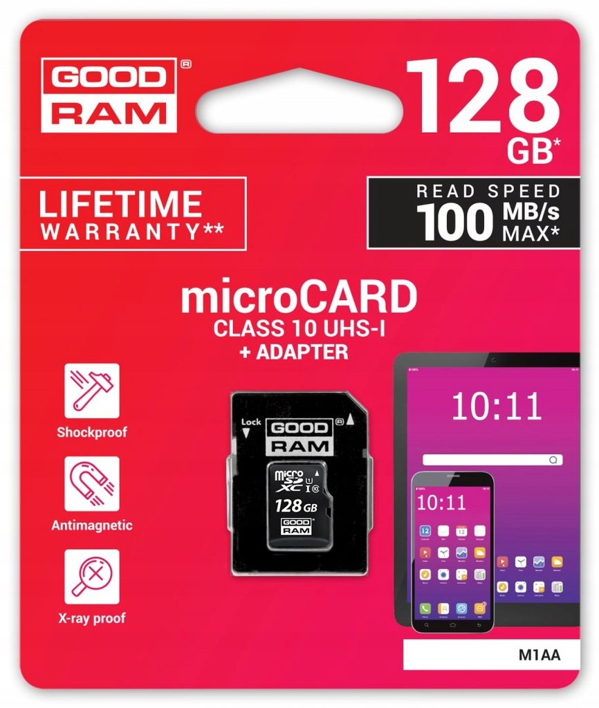 Karta pamięci microSD 128GB UHS-I Goodram z adapte