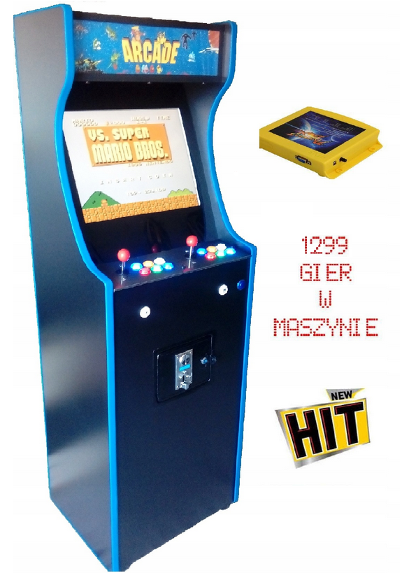 AUTOMAT ARCADE 1300 GIER WRZUTNIK PODŚWI.PRZYCISKI