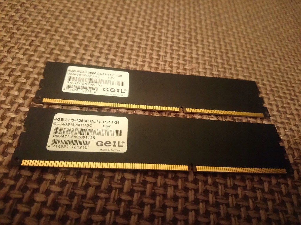 Pamięć ram GEIL Dragon 2x4 GB DDR3 1600 MHz !