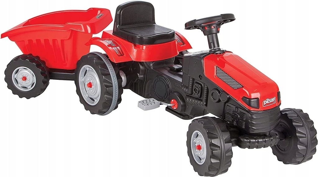 Traktor dziecięcy do wsiadania duży + przyczepa
