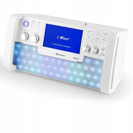 Zestaw karaoke; Bluetooth,LED, Ekran TFT 7 cali,CD