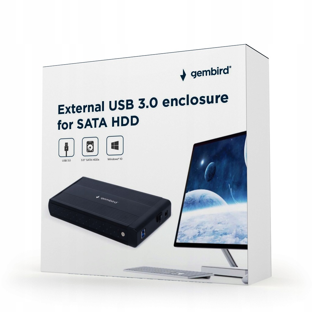 Купить Внешний корпус 3,5 дюйма для накопителя USB 3.0 SATA: отзывы, фото, характеристики в интерне-магазине Aredi.ru