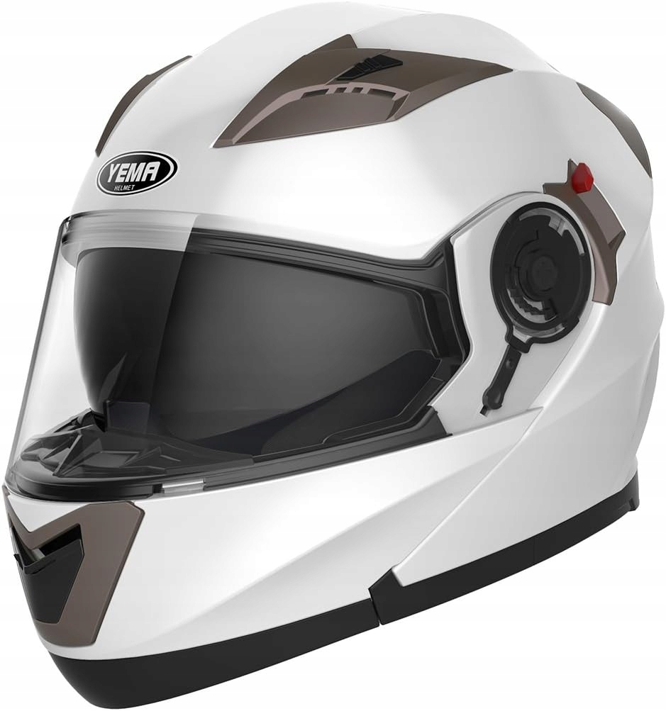 KASK MOTOCYKLOWY YEMA YM-925 BIAŁY r.XL 61-62cm /1