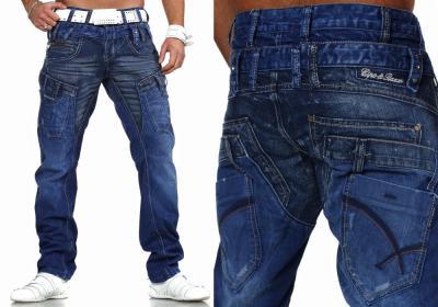 NOWOŚĆ Spodnie Cipo Baxx Jeans DOUBLE blue