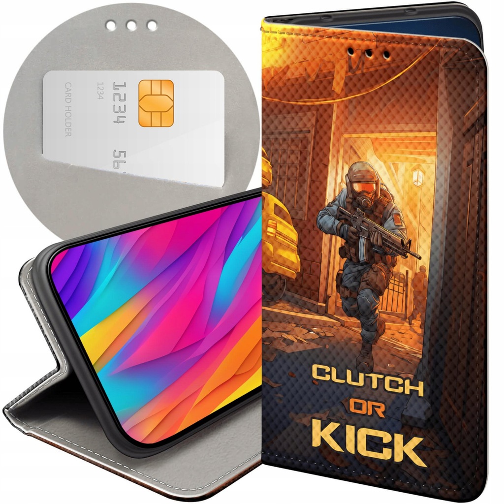 ETUI Z KLAPKĄ DO SAMSUNG GALAXY S9 PLUS WZORY CS GO COUNTER-STRIKE FUTERAŁ