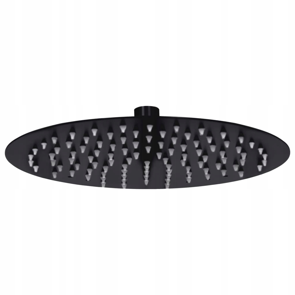 Stylowe Meble Domowe Słuchawka prysznicowa ze stali, 25 cm, okrągła, czarna