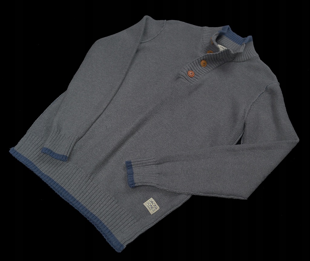 JACK & JONES SWETER SZARY ŁADNY I TANI - L