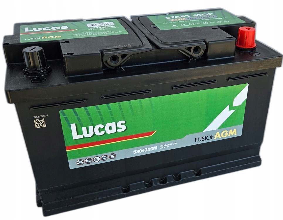 Akumulator LUCAS FUSION AGM 58043 12V 80Ah 800A