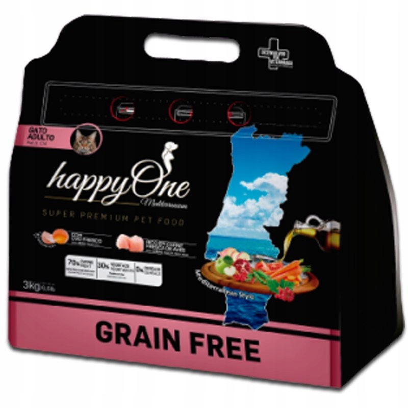 HappyOne Grain-Free Mediterraneum Cat 3Kg koty dor