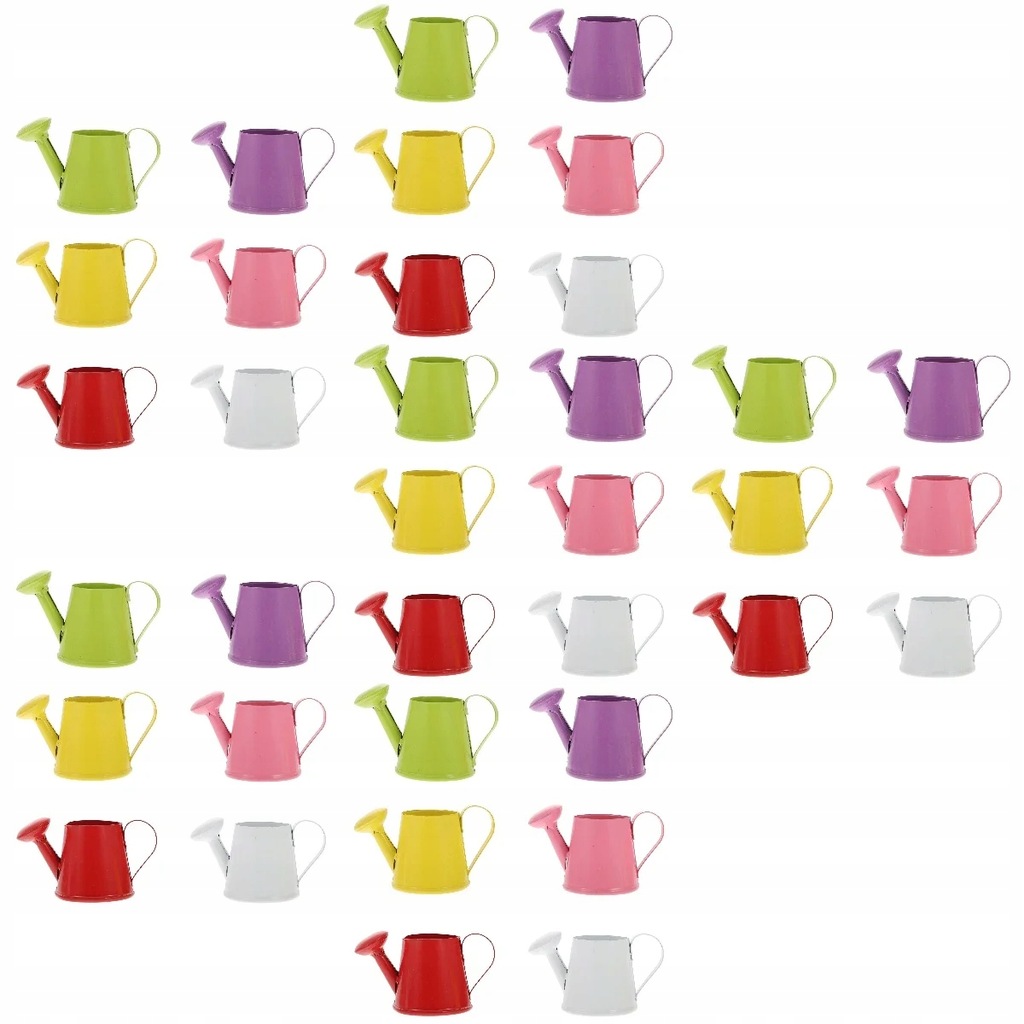 Mini Konewka Metalowa Mały Dzbanek Roślina 36 Szt