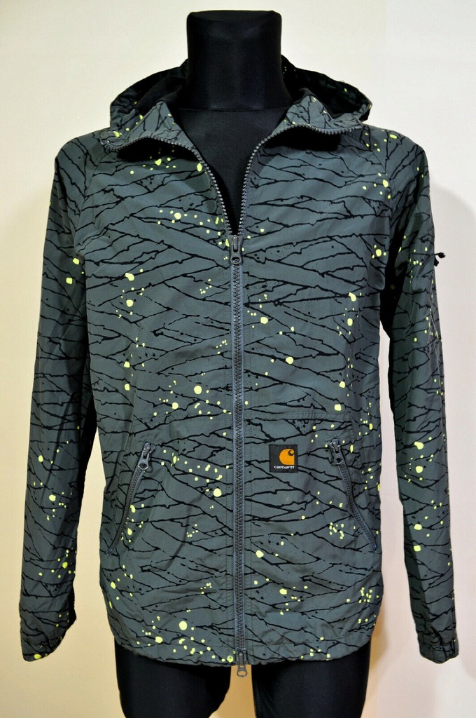 CARHARTT Neon zielone bryzgi , lekka kaptur L