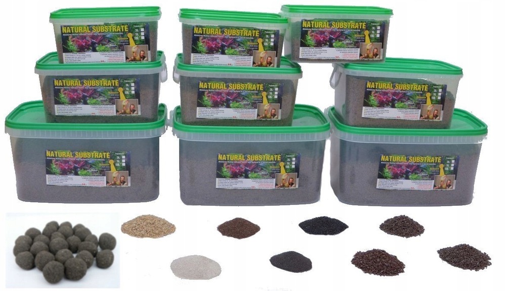 Zestaw Żwirek Natural Substrate Kulki Akwa 100-120L