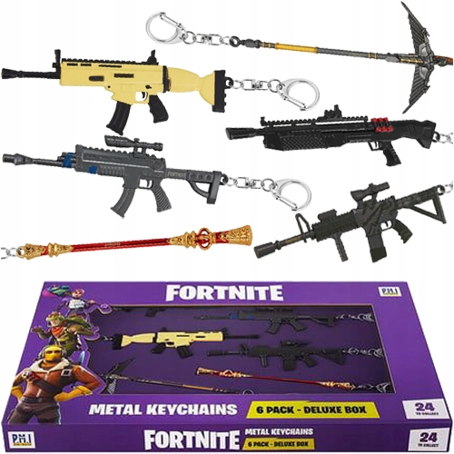 FORTNITE BROŃ FIGURKI METALOWE ZBIERAKI KARABINY SHOTGUN KILOF