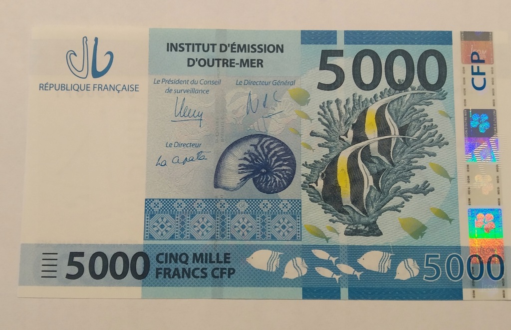 Polinezia Franc. 5000 franków UNC 2014