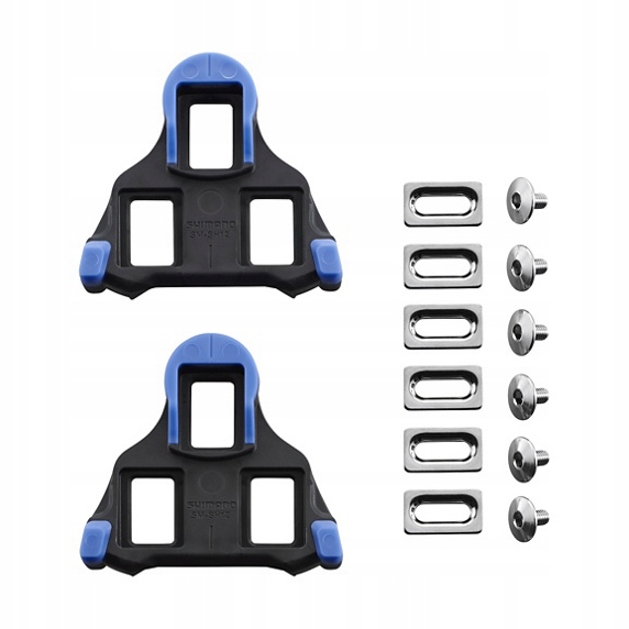Bloki pedałów szosowych Shimano SM-SH12 SPD-SL niebieskie BOX