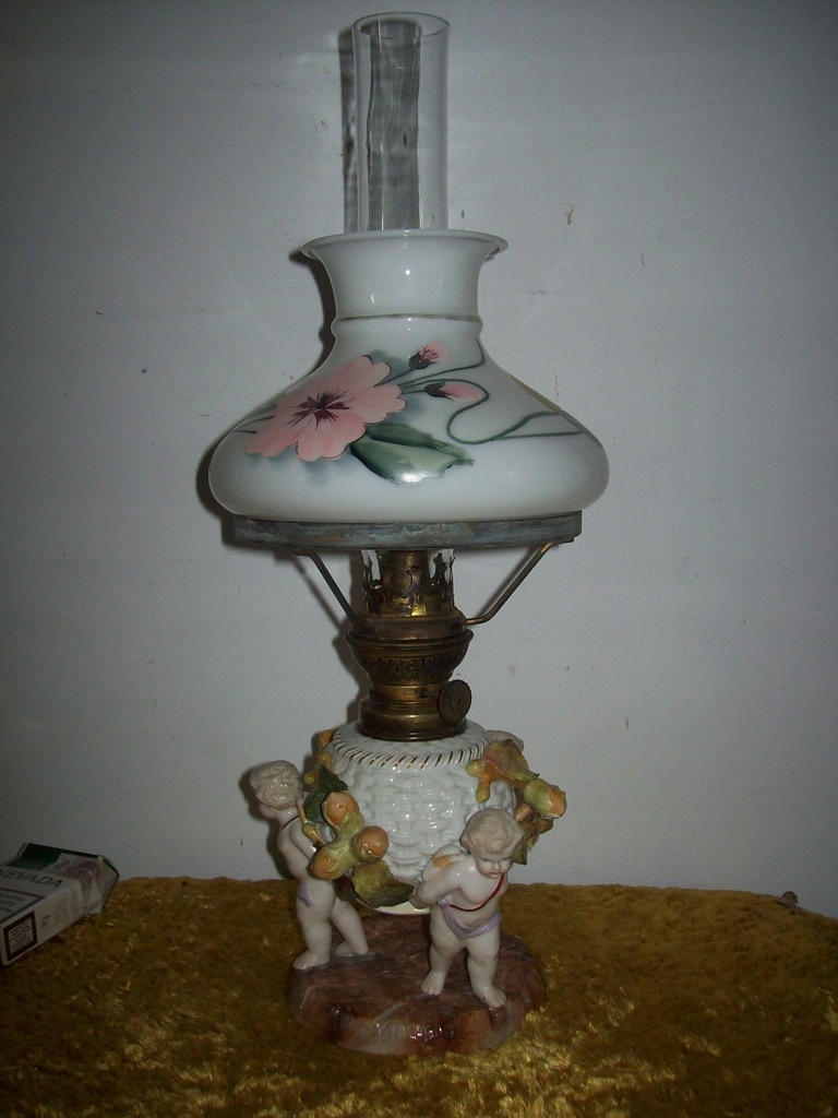 [@LN:2u]Orginalna figuralna lampa naftowa XIXw