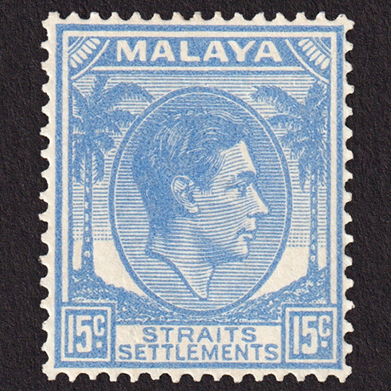 Malaje Strait Settlements Jerzy VI 15c MXVLH* 1941