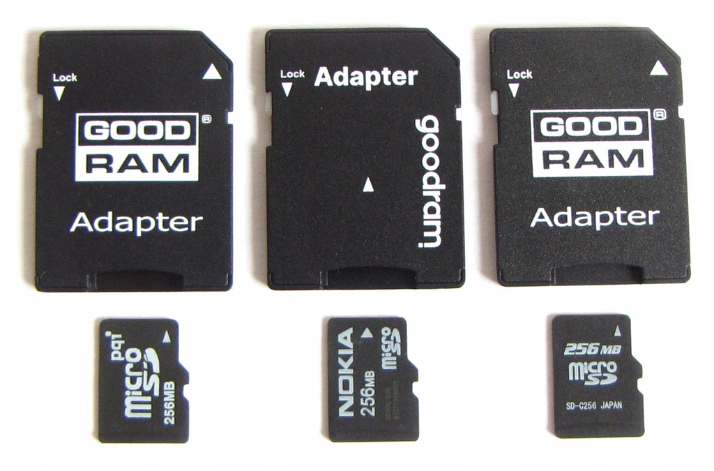 Karta pamięci micro SD 256 MB microSD + Adapter SD