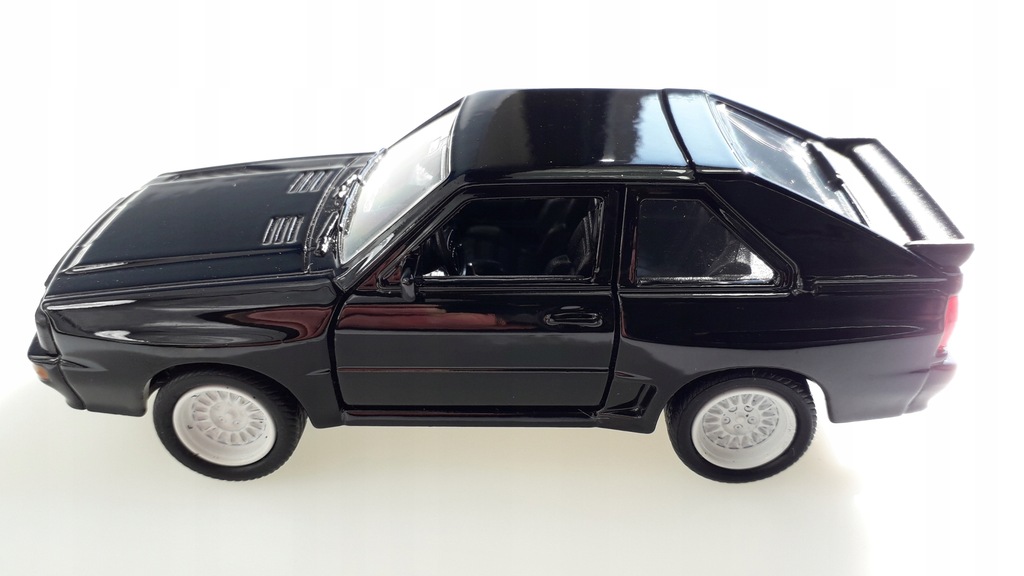 Audi Sport quattro Czarne Metalowy Model WELLY 1:34 - 1:39