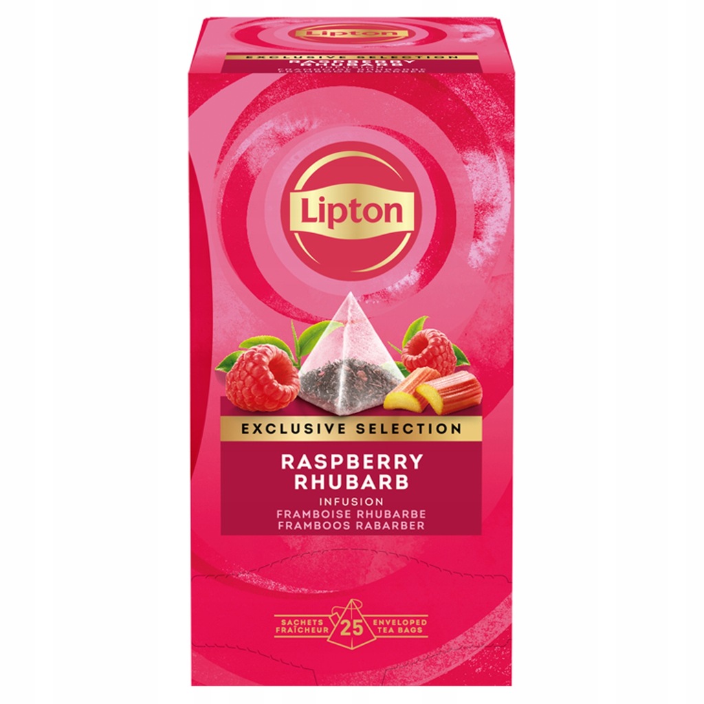 Herbata Lipton Exclusive RaspberryRhubarb 25kopert