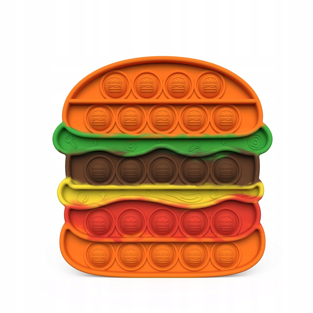 Push Bubble Pop It Fidget Sensory Toy Hamburger