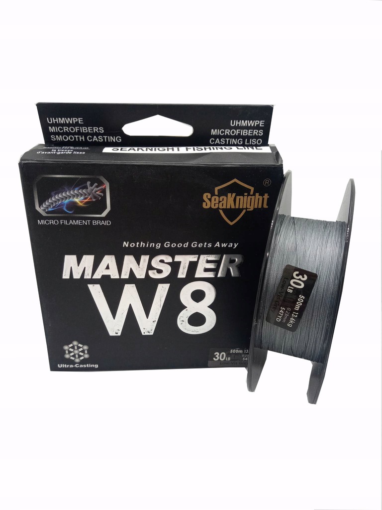 Seaknight Plecionka wędkarska MONSTER W8 500m 30lb - 13419780662 ...