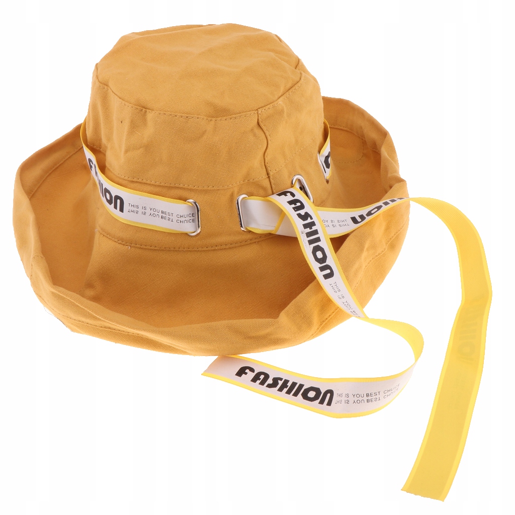 dziewczęca czapka plażowa ochrona UV - Żółty