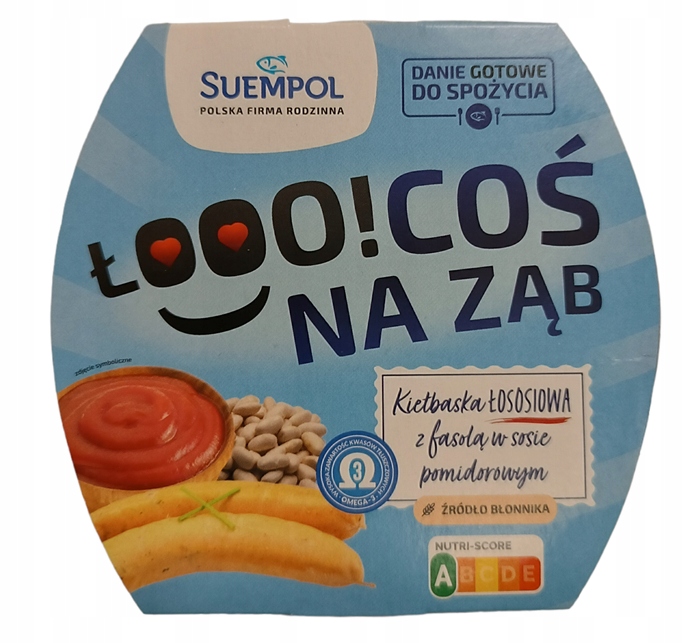 KIEŁBASKA ŁOSOSIOWA Z FASOLĄ W SOSIE POM. 160g