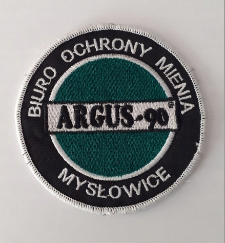 emblemat - naszywka ochrona - biuro ochrony - Argus - Mysłowice