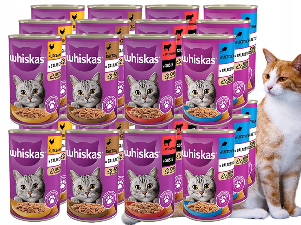 Mokra karma dla kota Whiskas mix smaków 24x400 g