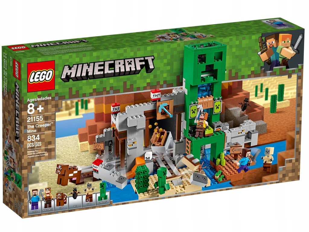 LEGO 21155 Minecraft - Kopalnia Creeperów. Uszkodzone pudełko
