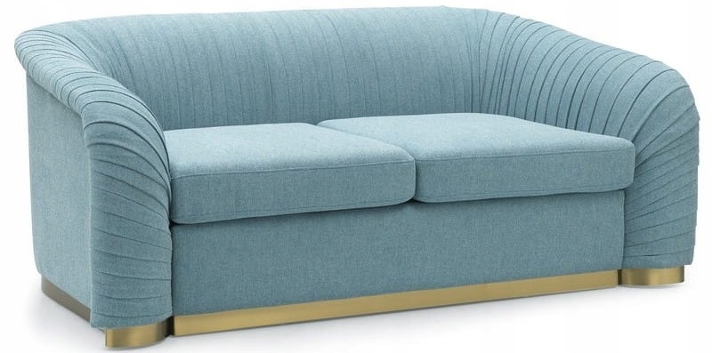 Melva sofa 2 glamour, miękki materiał